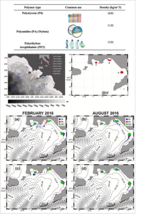 Simulazioni di traiettorie tridimensionali di rifiuti plastici nel mare del Golfo di Napoli Golfo Napoli polimeri
